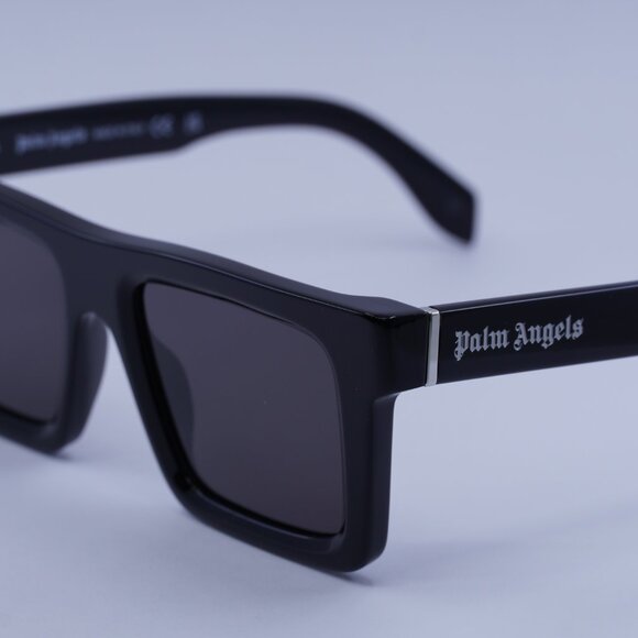 Palm Angels PERI109 NAPA 1007 Sunglasses Black Square Frame, Grey Lenses - Picture 3 of 9